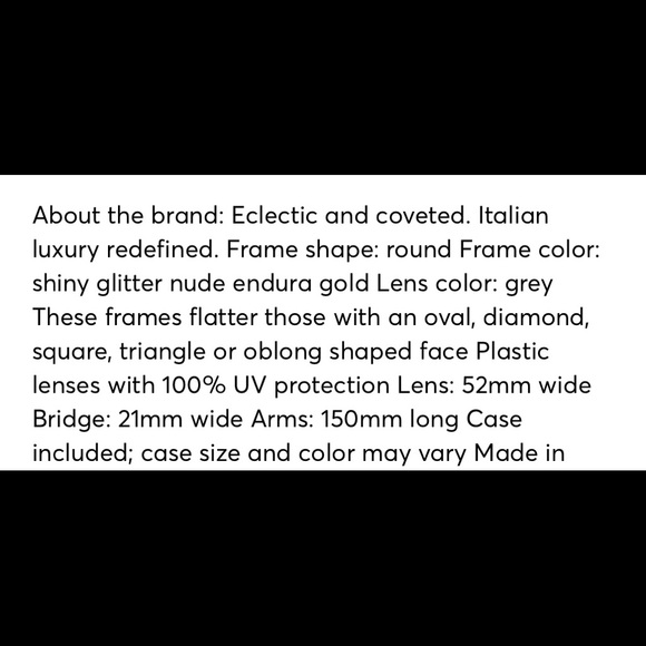 UNISEX GUCCI NUDE GLITTER BLING SUNGLASSES main image 10